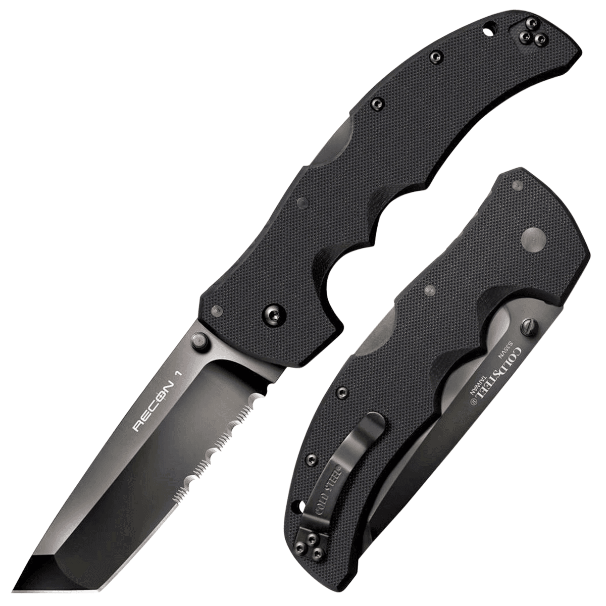 Cold Steel CS27BTH Recon 1 4" Folding Part Serrated DLC Coated American S35VN Knife Cold Steel CS27BTH Recon 1 4" Folding Part Serrated DLC Coated American S35VN Knife