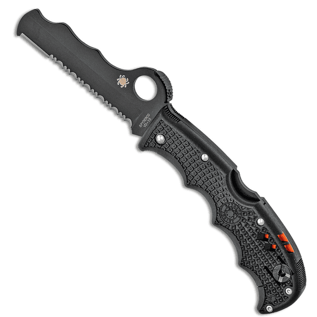 Spyderco C79PSBBK Assist Lightweight 3.69" Folding Part Serrated Knife Spyderco C79PSBBK Assist Lightweight 3.69" Folding Part Serrated Knife