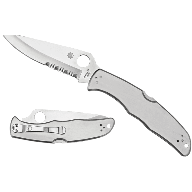 Spyderco C10PS Endura 4 3.85" Folding Plain Satin VG-10 Knife Spyderco C10PS Endura 4 3.85" Folding Plain Satin VG-10 Knife