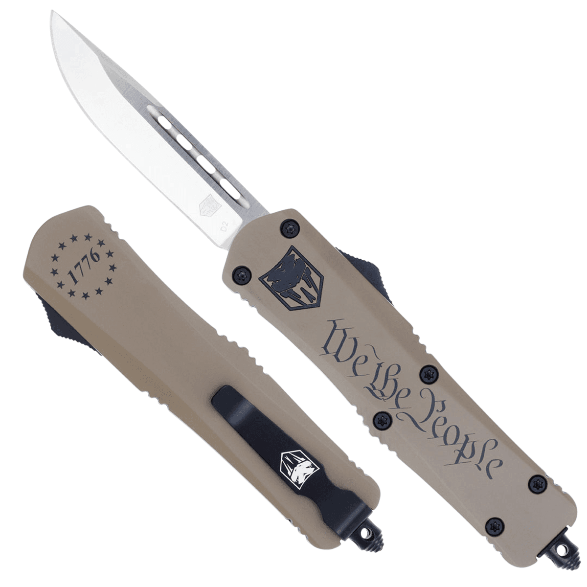 CobraTec Knives MWTPFS3DNS FS-3 We The People Medium 3" OTF Knife CobraTec Knives MWTPFS3DNS FS-3 We The People Medium 3" OTF Knife