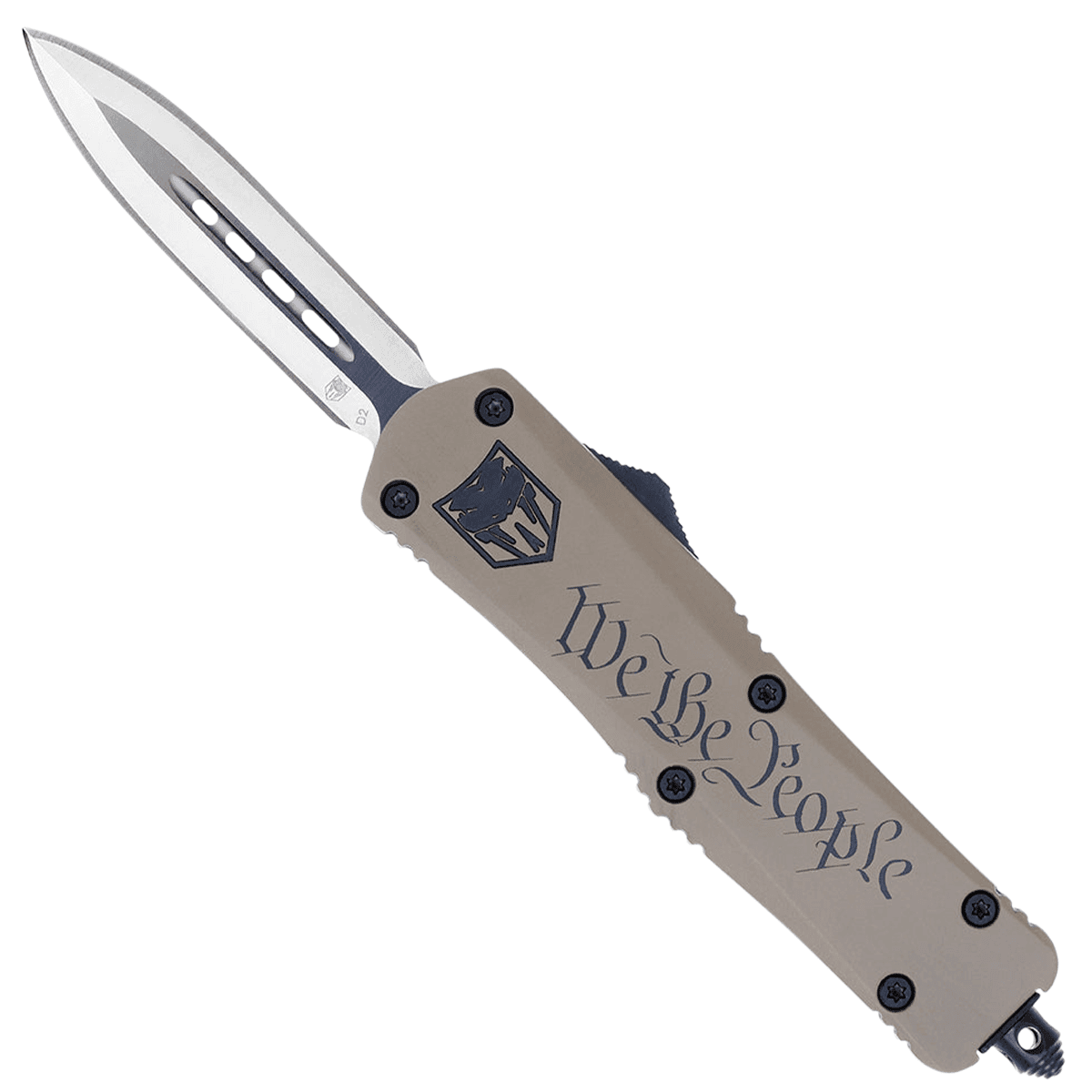 CobraTec Knives MWTPFS3DAGNS We The People Medium 3" OTF Knife CobraTec Knives MWTPFS3DAGNS We The People Medium 3" OTF Knife