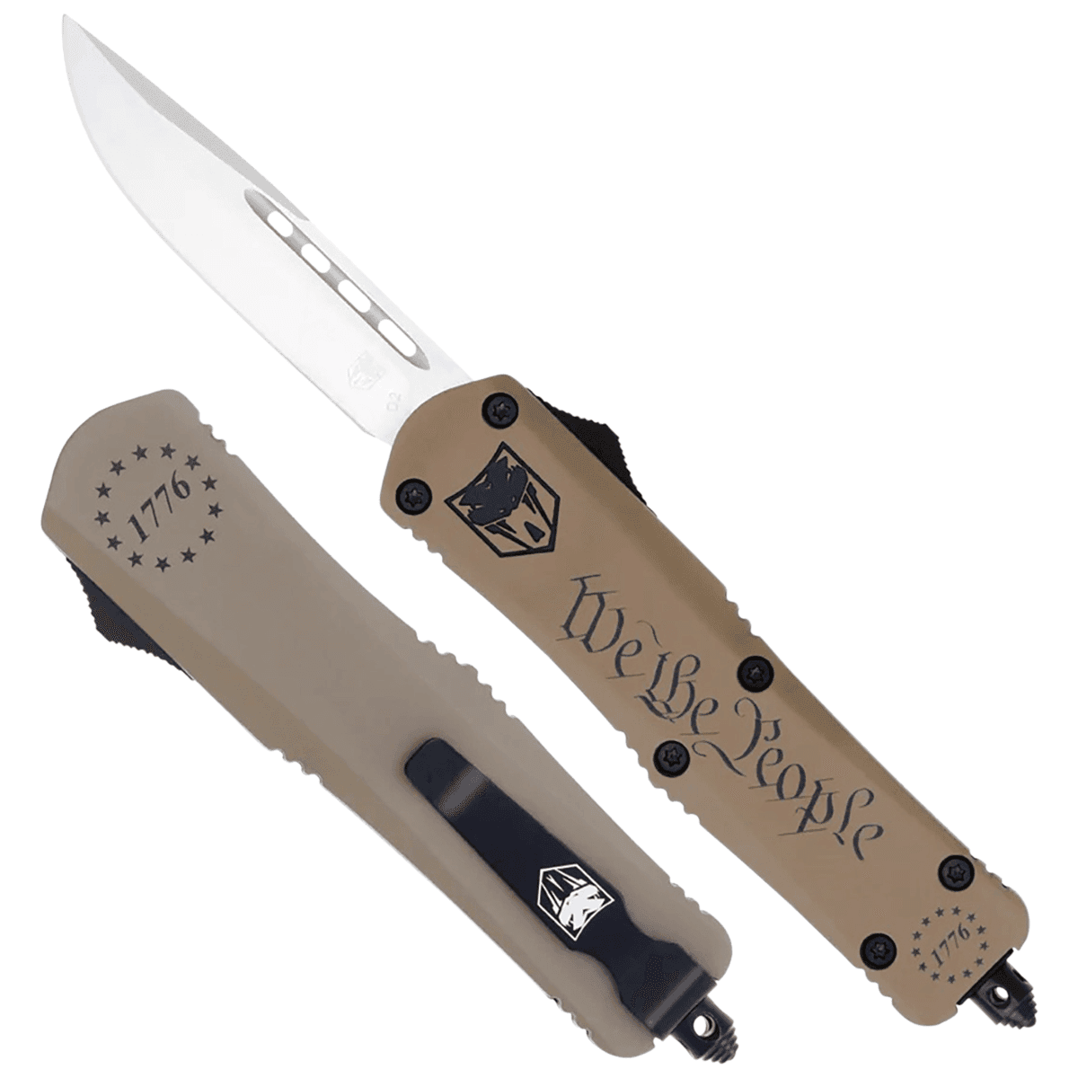 CobraTec Knives SWTPFS3DNS FS-3 We The People Small 2.75" OTF Knife CobraTec Knives SWTPFS3DNS FS-3 We The People Small 2.75" OTF Knife