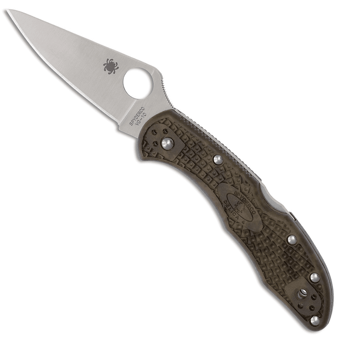 Spyderco C11ZFPGR Delica 4 Lightweight 2.90" Folding Knife Spyderco C11ZFPGR Delica 4 Lightweight 2.90" Folding Knife