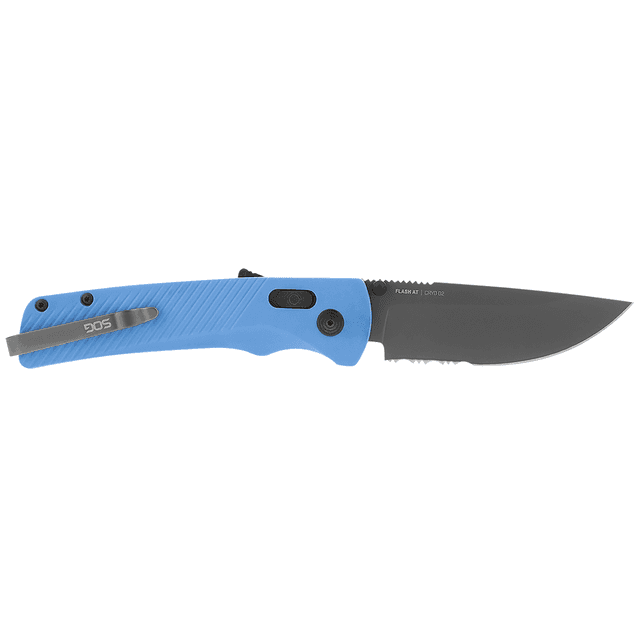 S.O.G SOG11180441 Flash AT 3.45" Folding Part Serrated TiNi Cryo Knife S.O.G SOG11180441 Flash AT 3.45" Folding Part Serrated TiNi Cryo Knife