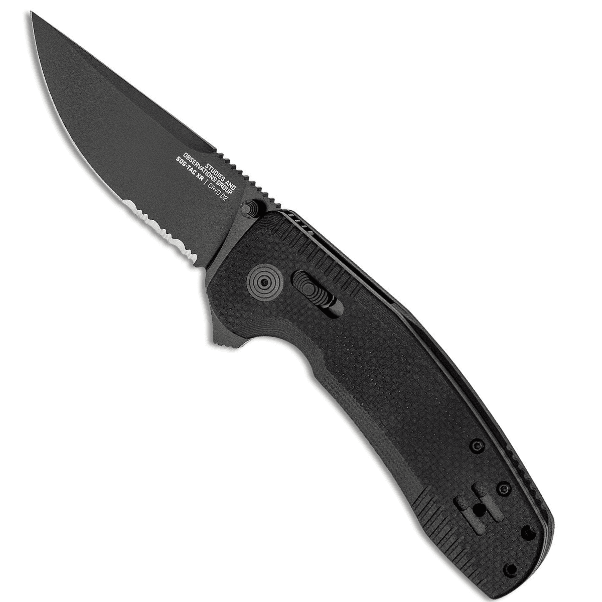 S.O.G SOG12380341 SOG-TAC XR 3.39" Folding Clip Point Part Serrated Knife S.O.G SOG12380341 SOG-TAC XR 3.39" Folding Clip Point Part Serrated Knife
