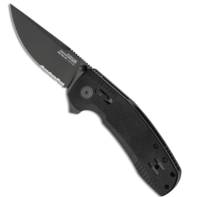 S.O.G SOG12380341 SOG-TAC XR 3.39" Folding Clip Point Part Serrated Knife S.O.G SOG12380341 SOG-TAC XR 3.39" Folding Clip Point Part Serrated Knife