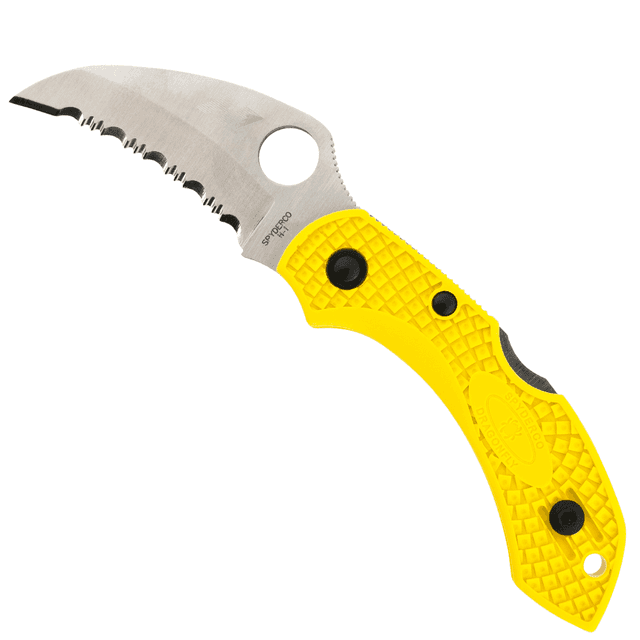 Spyderco C28SYL2HB Dragonfly 2 Salt 2.30" Folding Hawkbill Serrated H2 Knife Spyderco C28SYL2HB Dragonfly 2 Salt 2.30" Folding Hawkbill Serrated H2 Knife