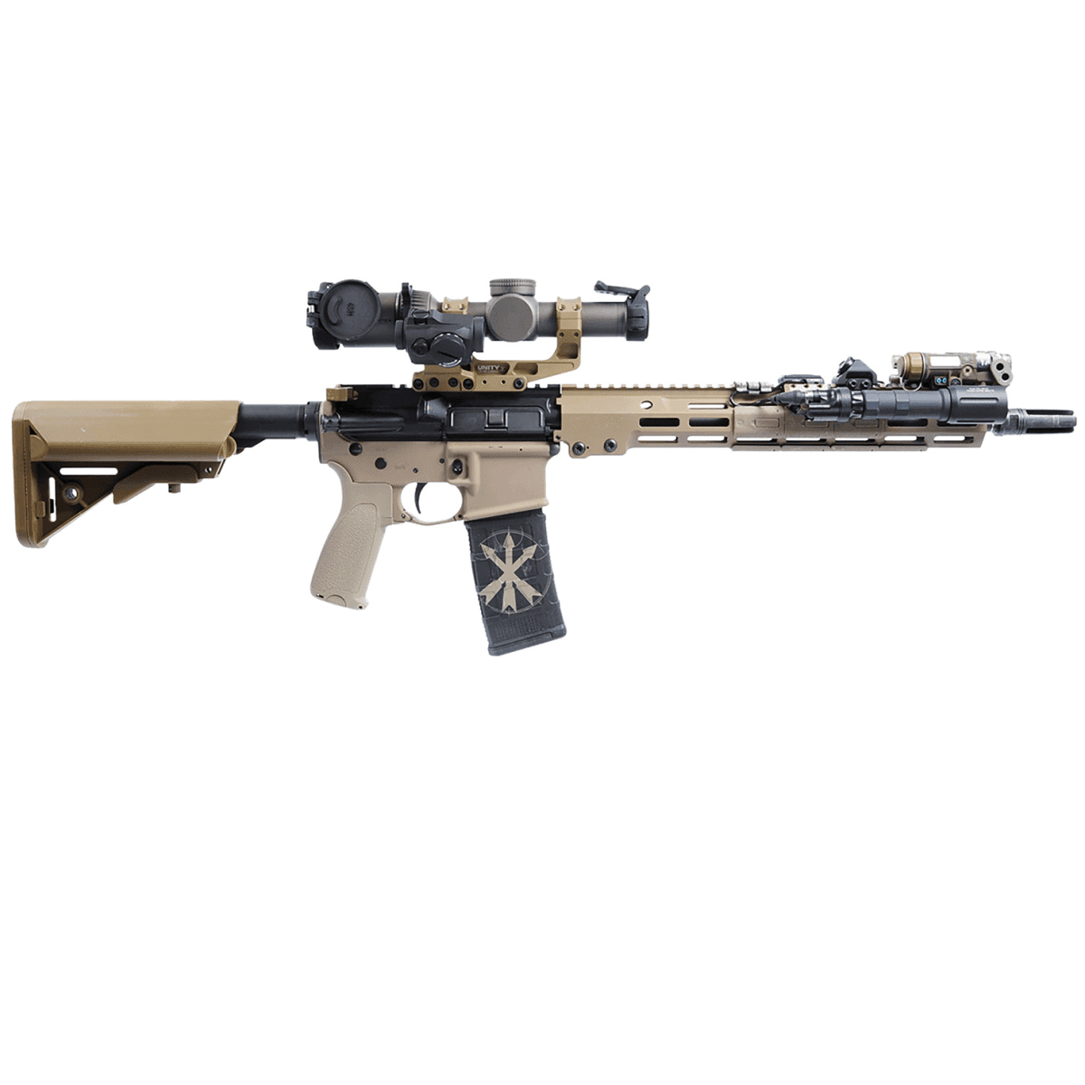 Unity Tactical LLC Fast LPVO 34mm tube diameter Scope Mount and Ring Combo in Flat Dark Earth- 164393 Unity Tactical LLC Fast LPVO 34mm tube diameter Scope Mount and Ring Combo in Flat Dark Earth- 164393