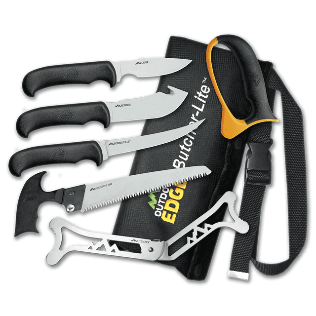 Outdoor Edge BL1 ButcherLite 4.30"/4.50"/5.9"/6" Folding Plain/Saw 420J2 Knife Set Outdoor Edge BL1 ButcherLite 4.30"/4.50"/5.9"/6" Folding Plain/Saw 420J2 Knife Set