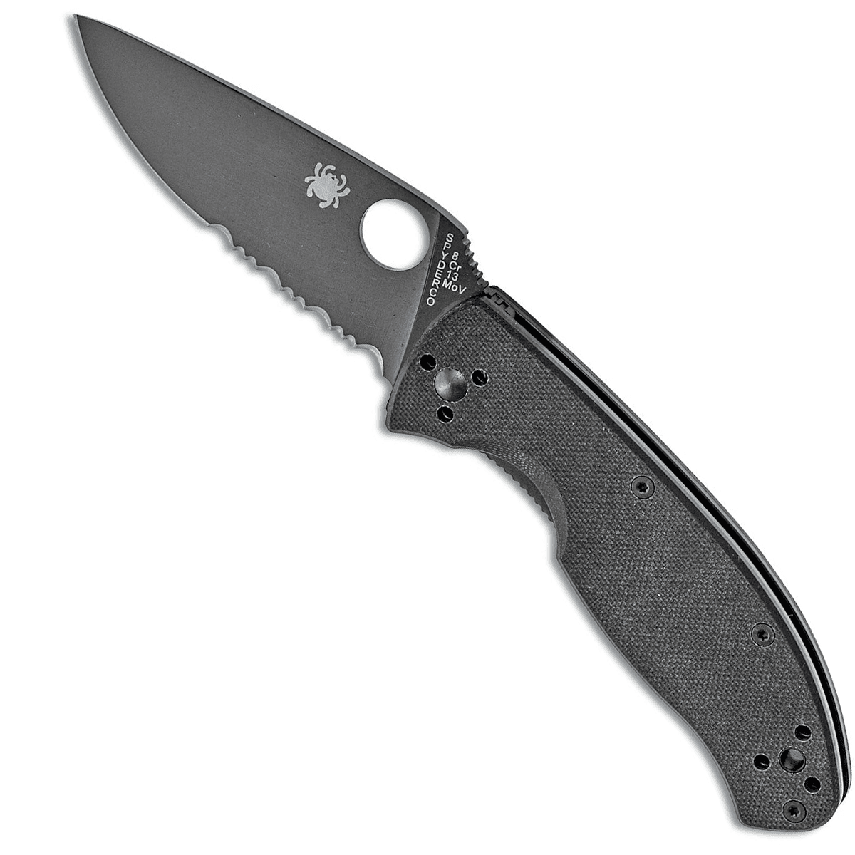 Spyderco C122GBBKPS Tenacious 3.39" Folding Drop Point Part Serrated Spyderco C122GBBKPS Tenacious 3.39" Folding Drop Point Part Serrated