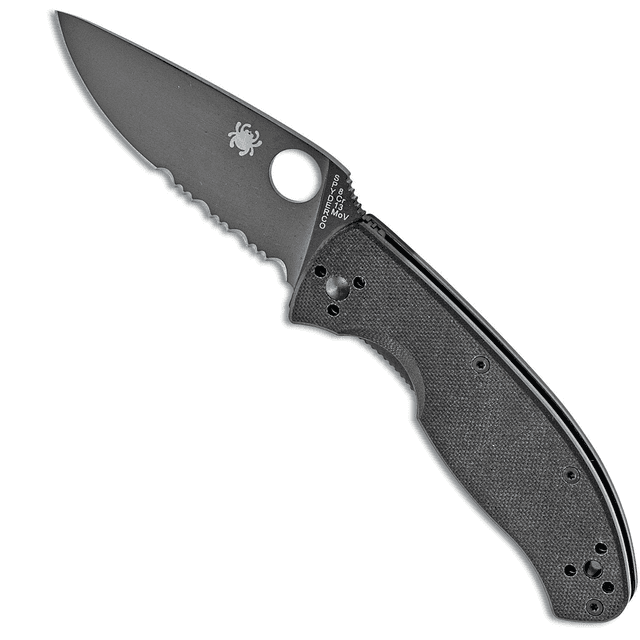 Spyderco C122GBBKPS Tenacious 3.39" Folding Drop Point Part Serrated Spyderco C122GBBKPS Tenacious 3.39" Folding Drop Point Part Serrated