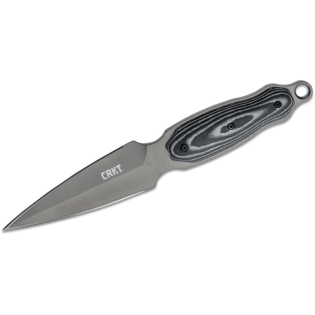 CRKT 2075 Shrill 4.77" Fixed Plain Dual-Edge Gray TiN 8Cr13MoV SS Knife CRKT 2075 Shrill 4.77" Fixed Plain Dual-Edge Gray TiN 8Cr13MoV SS Knife
