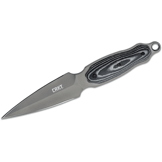 CRKT 2075 Shrill 4.77" Fixed Plain Dual-Edge Gray TiN 8Cr13MoV SS Knife CRKT 2075 Shrill 4.77" Fixed Plain Dual-Edge Gray TiN 8Cr13MoV SS Knife