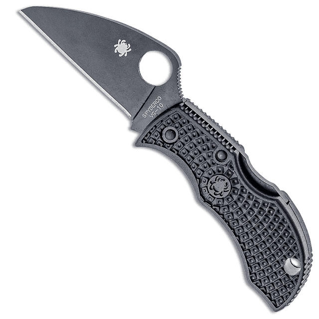 Spyderco MBKWPBK Manbug 1.91" Folding Wharncliffe Plain Non-Reflective Black TiCN VG-10 Knife Spyderco MBKWPBK Manbug 1.91" Folding Wharncliffe Plain Non-Reflective Black TiCN VG-10 Knife