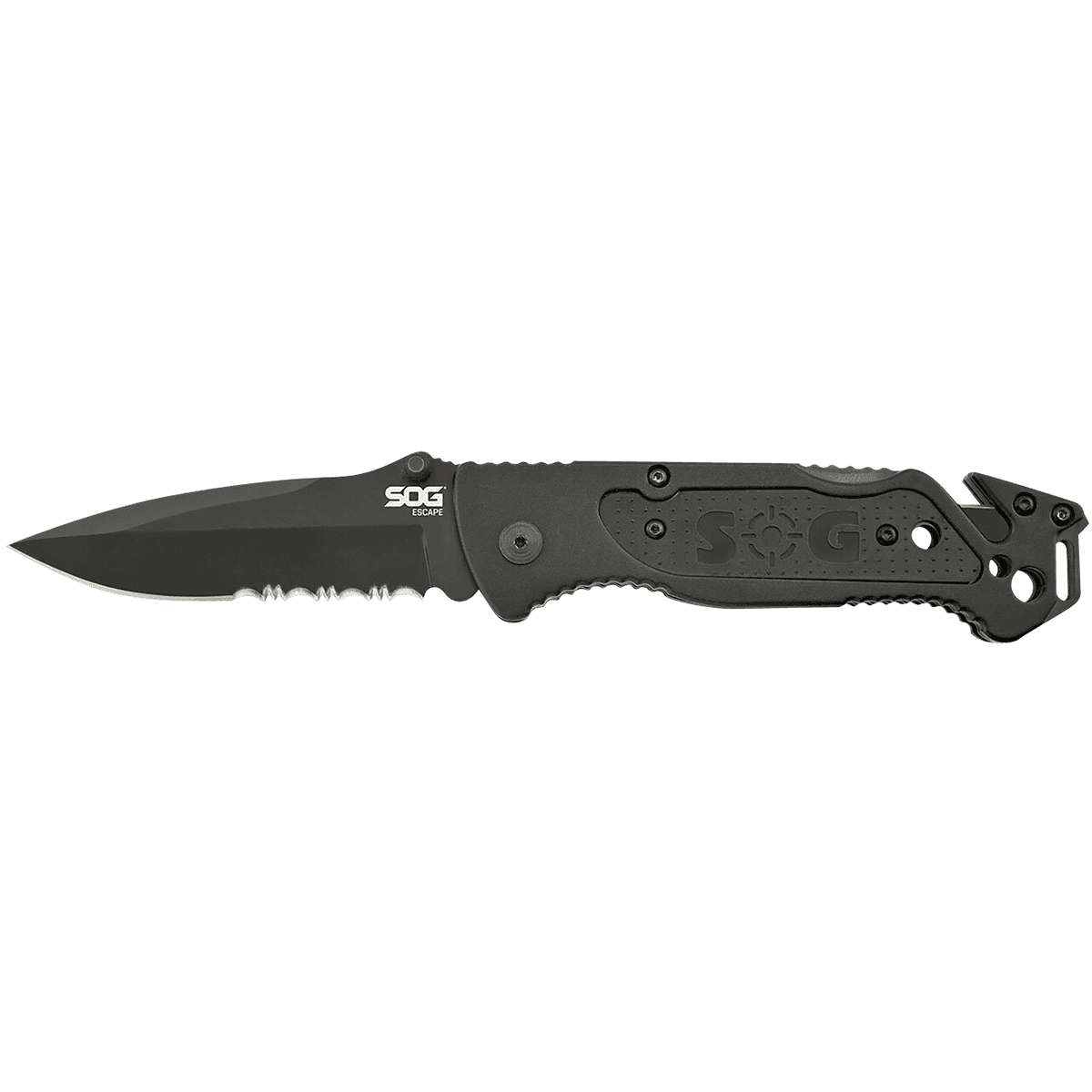 S.O.G SOGFF25CP Escape 3.40" Folding Clip Point Part Serrated Knife S.O.G SOGFF25CP Escape 3.40" Folding Clip Point Part Serrated Knife