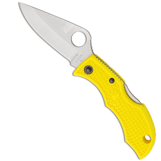 Spyderco LYLP3 Ladybug 3 Salt 1.94" Folding Plain Stonewashed H2 Knife Spyderco LYLP3 Ladybug 3 Salt 1.94" Folding Plain Stonewashed H2 Knife