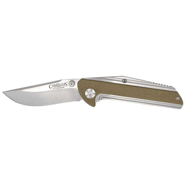 Camillus 19195 Sevens 2.75" Folding Plain Silver AUS-8 Carbonitride Titanium Knife Camillus 19195 Sevens 2.75" Folding Plain Silver AUS-8 Carbonitride Titanium Knife