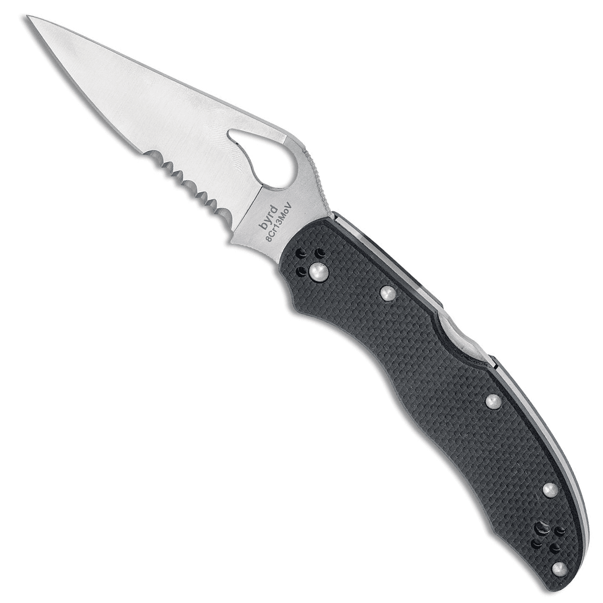 Spyderco BY01GPS2 Harrier 2 3.39" Folding Drop Point Part Serrated Knife Spyderco BY01GPS2 Harrier 2 3.39" Folding Drop Point Part Serrated Knife