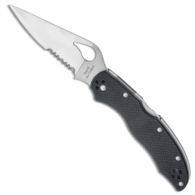 Spyderco BY01GPS2 Harrier 2 3.39" Folding Drop Point Part Serrated Knife Spyderco BY01GPS2 Harrier 2 3.39" Folding Drop Point Part Serrated Knife