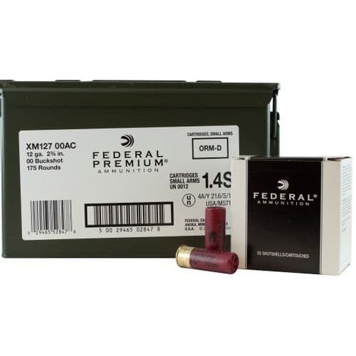 FED 12GA 00BUCK XM127 175rd Can FED 12GA 00BUCK XM127 175rd Can