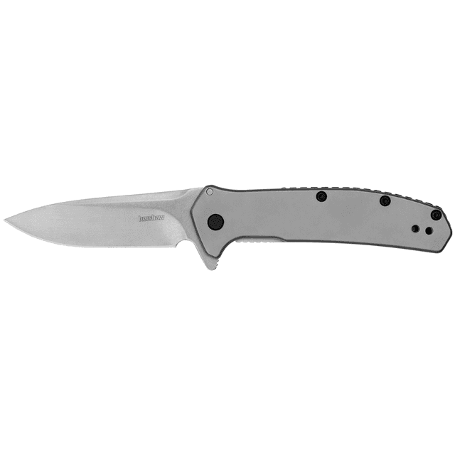 Kershaw Outcome 2.80" Folding Clip Point Plain Stonewashed 8Cr13MoV Knife Kershaw Outcome 2.80" Folding Clip Point Plain Stonewashed 8Cr13MoV Knife
