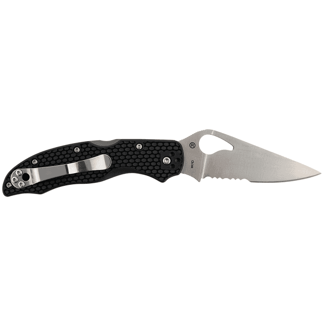 Spyderco BY01PSBK2 Byrd Harrier 2 Lightweight 3.36" Folding Part Serrated Knife Spyderco BY01PSBK2 Byrd Harrier 2 Lightweight 3.36" Folding Part Serrated Knife