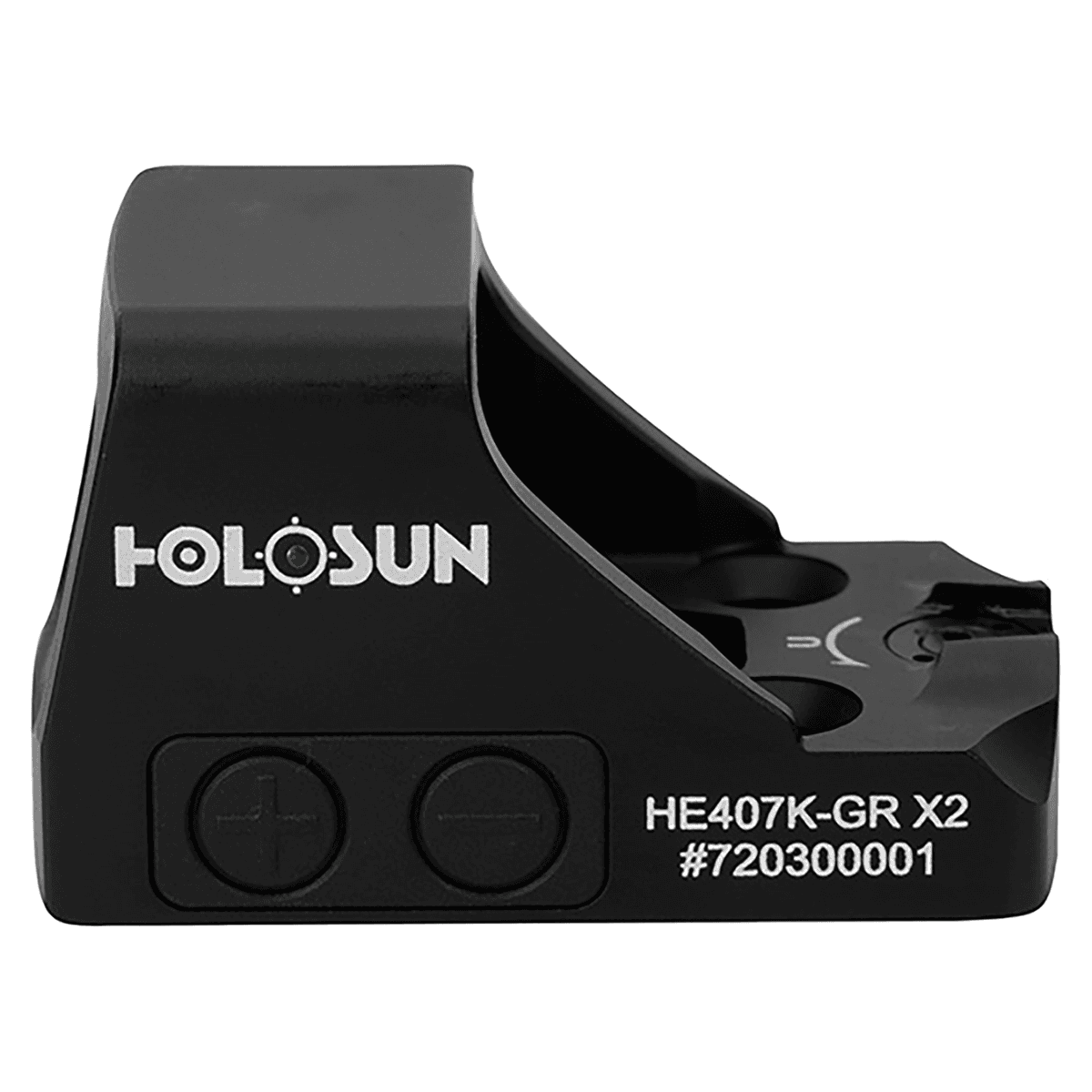 Holosun 407 Black Anodized, 0.58mm x 0.77mm, 6 MOA Green Dot Reticle - HE407KGRX2 Holosun 407 Black Anodized, 0.58mm x 0.77mm, 6 MOA Green Dot Reticle - HE407KGRX2