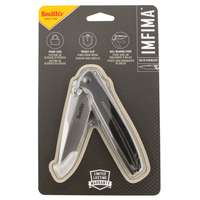 Smiths Products 51275 Imfima 3.26" Folding Drop Point Knife Smiths Products 51275 Imfima 3.26" Folding Drop Point Knife