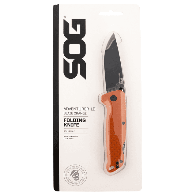 S.O.G SOG13110243 Adventure LB 3.50" Folding Plain Orange Knife S.O.G SOG13110243 Adventure LB 3.50" Folding Plain Orange Knife