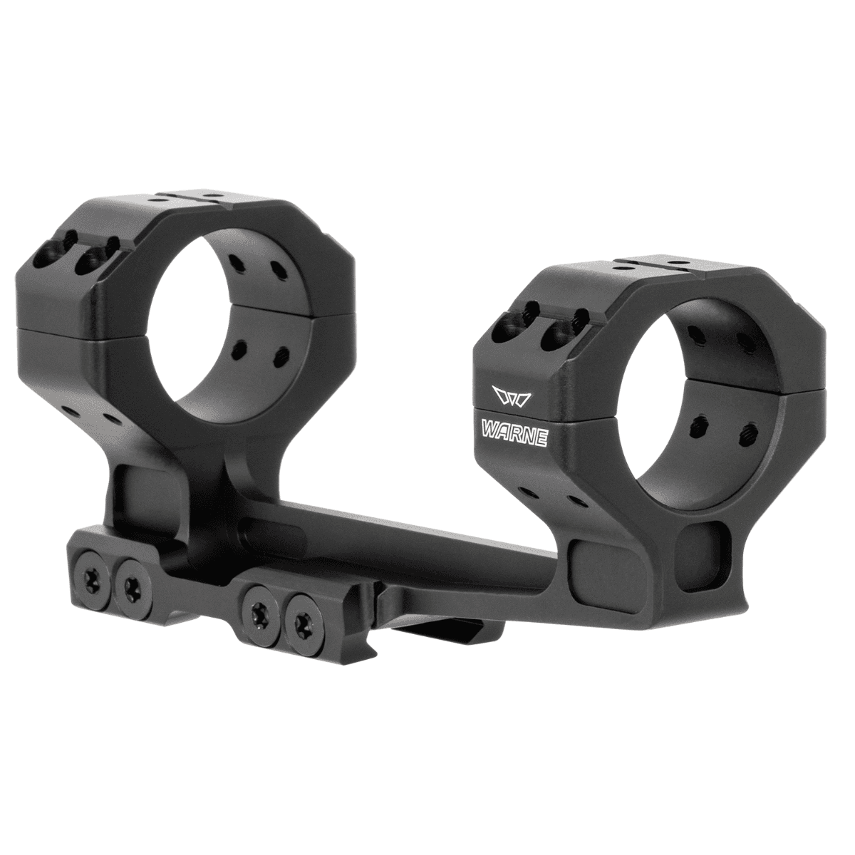 Warne Precision Cantilever Mount 30mm tube diameter 20 MOA Scope Mount and Ring Combo in Black Anodized - 138552 Warne Precision Cantilever Mount 30mm tube diameter 20 MOA Scope Mount and Ring Combo in Black Anodized - 138552