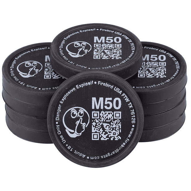 Firebird USA M50 Moderated Moving Trajectory/Static Universal Firearm 50mm/ 10 Pack Firebird USA M50 Moderated Moving Trajectory/Static Universal Firearm 50mm/ 10 Pack