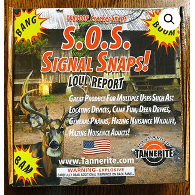 Tannerite SOS S.O.S. Signal Snaps Impact Enhancement Explosion 480 Snaps Tannerite SOS S.O.S. Signal Snaps Impact Enhancement Explosion 480 Snaps