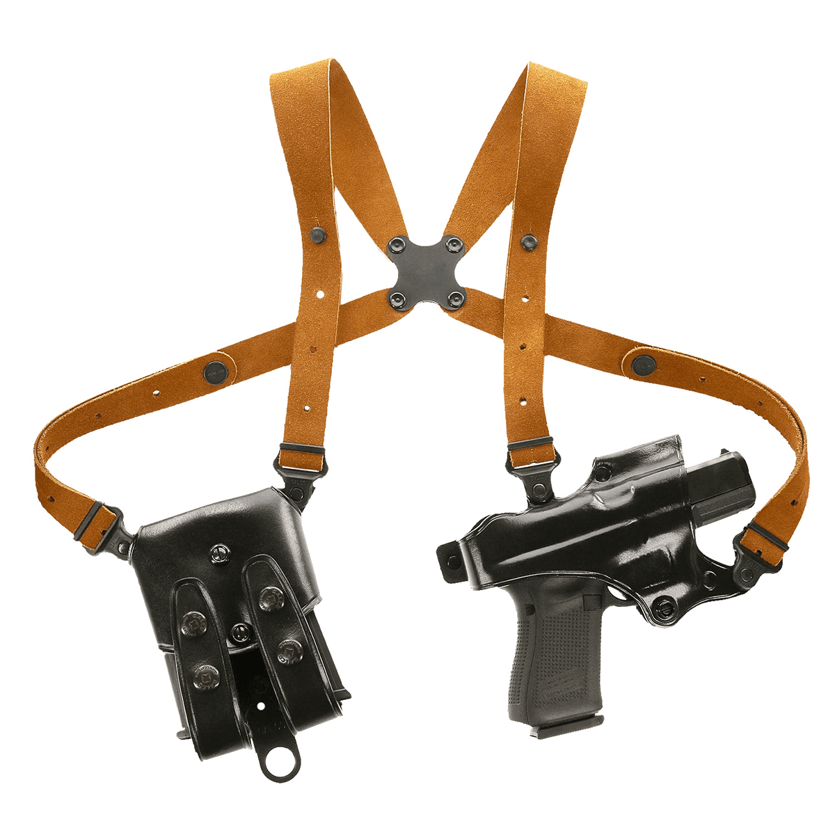 Galco JR212B Jackass Rig Shoulder System Shoulder Size Fits Chest Up To 56" Black Leather Harness Fits 1911 Right Hand Galco JR212B Jackass Rig Shoulder System Shoulder Size Fits Chest Up To 56" Black Leather Harness Fits 1911 Right Hand