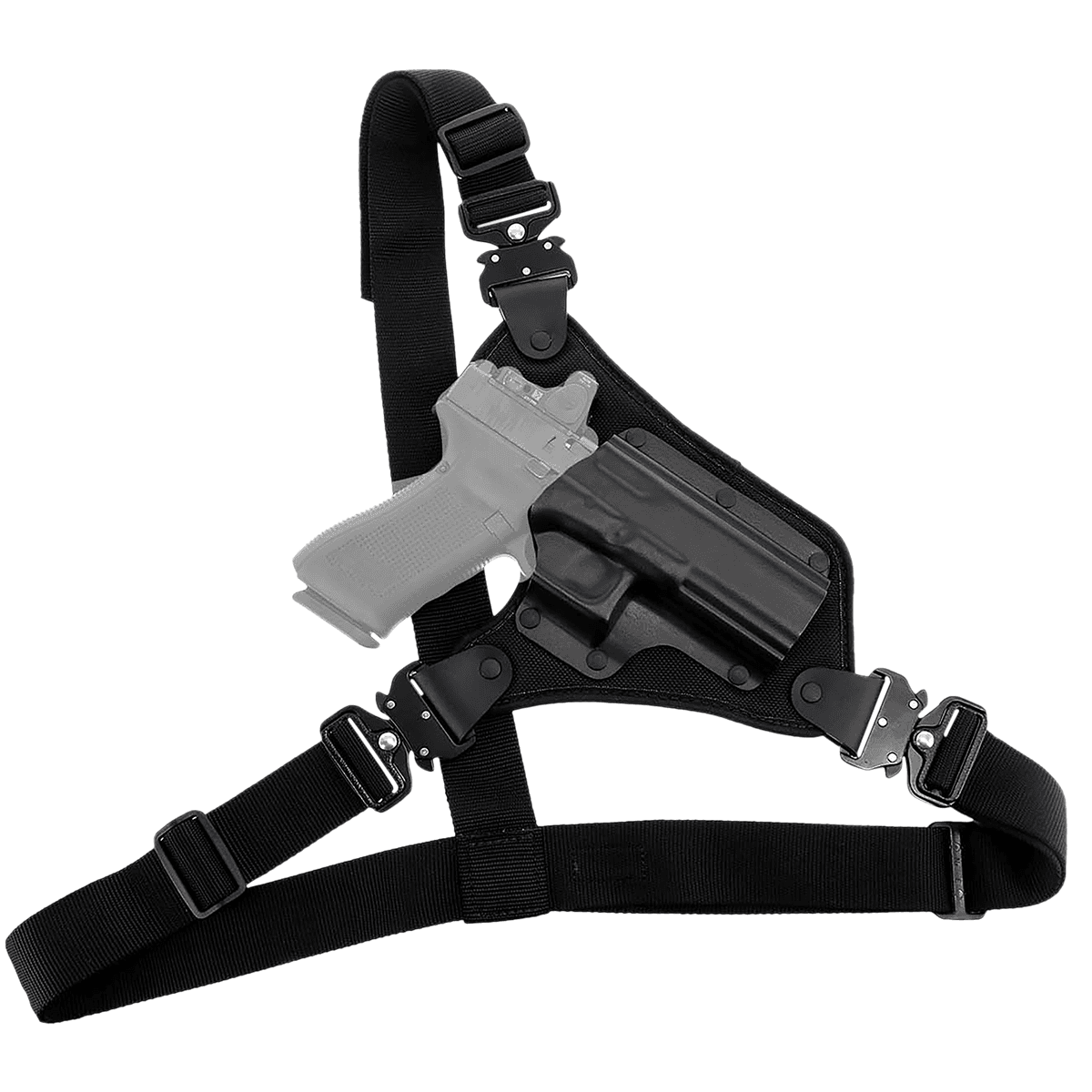 Galco HR228RB High Ready Chest Holster Size Fits Chest Up To 58", Black Kydex/Nylon, Compatible w/Glock 20/21, Harness Mount Galco HR228RB High Ready Chest Holster Size Fits Chest Up To 58", Black Kydex/Nylon, Compatible w/Glock 20/21, Harness Mount