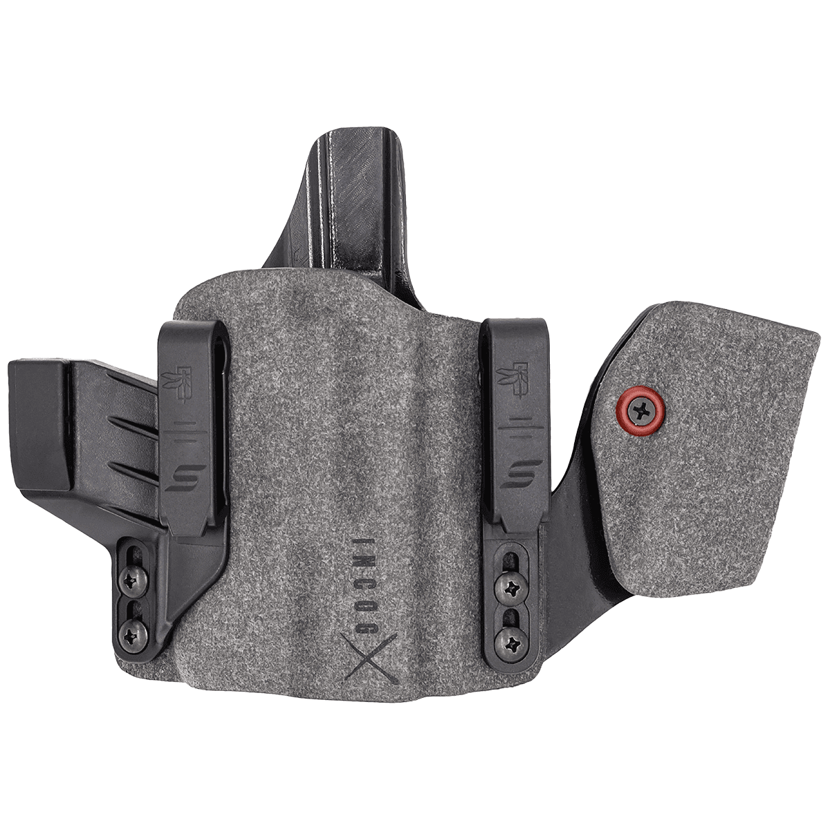 Safariland INCOG0465A0CX261MC IncogX w/Mag Caddy IWB Black/Gray Boltaron Belt Clip Fits Sig P365X/XL Right Hand Safariland INCOG0465A0CX261MC IncogX w/Mag Caddy IWB Black/Gray Boltaron Belt Clip Fits Sig P365X/XL Right Hand