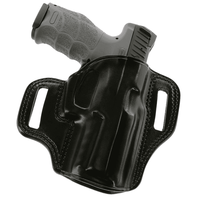 Galco CM854B Combat Master OWB Black Leather Belt Slide Fits HK VP9 Right Hand Galco CM854B Combat Master OWB Black Leather Belt Slide Fits HK VP9 Right Hand
