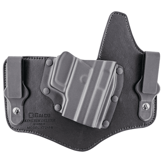 Galco KT248B KingTuk Deluxe IWB Black Kydex/Leather UniClip Fits Sig P220 Fits Sig P226 Right Hand Galco KT248B KingTuk Deluxe IWB Black Kydex/Leather UniClip Fits Sig P220 Fits Sig P226 Right Hand