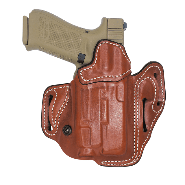 DeSantis Gunhide 201TA1SZ0 Vengeance Scabbard OWB Tan Leather Fits Glock 19/19x/19 Gen 5/23/32/45, Belt Slide Mount, Right Hand DeSantis Gunhide 201TA1SZ0 Vengeance Scabbard OWB Tan Leather Fits Glock 19/19x/19 Gen 5/23/32/45, Belt Slide Mount, Right Hand