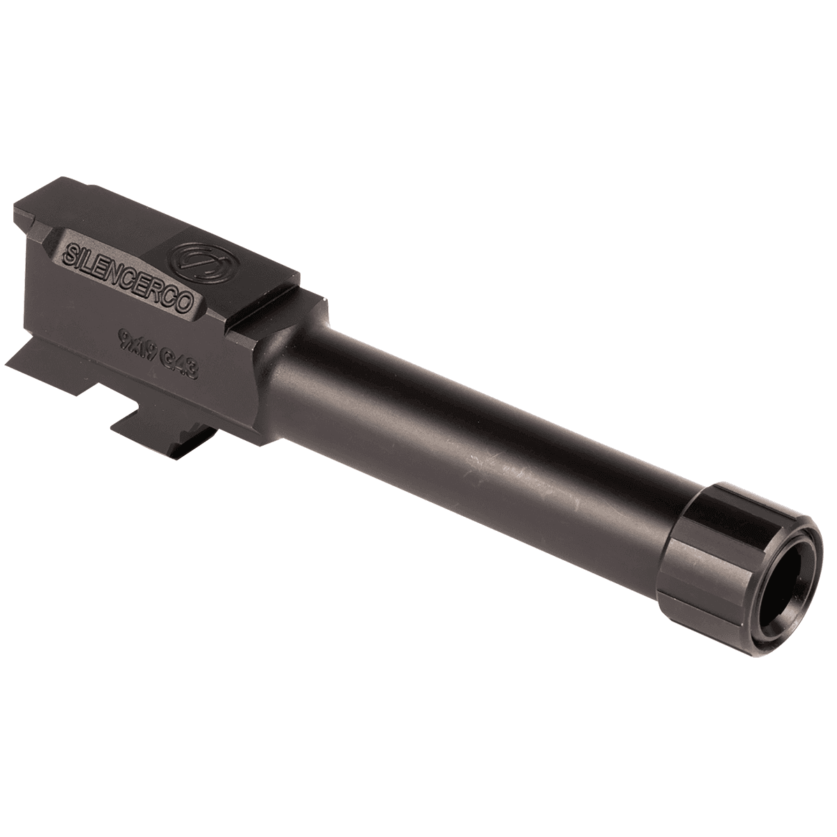 SilencerCo AC5049 Threaded Barrel 3.70" 9mm Luger, Black Nitride Stainless Steel, Fits Glock 43/43X SilencerCo AC5049 Threaded Barrel 3.70" 9mm Luger, Black Nitride Stainless Steel, Fits Glock 43/43X