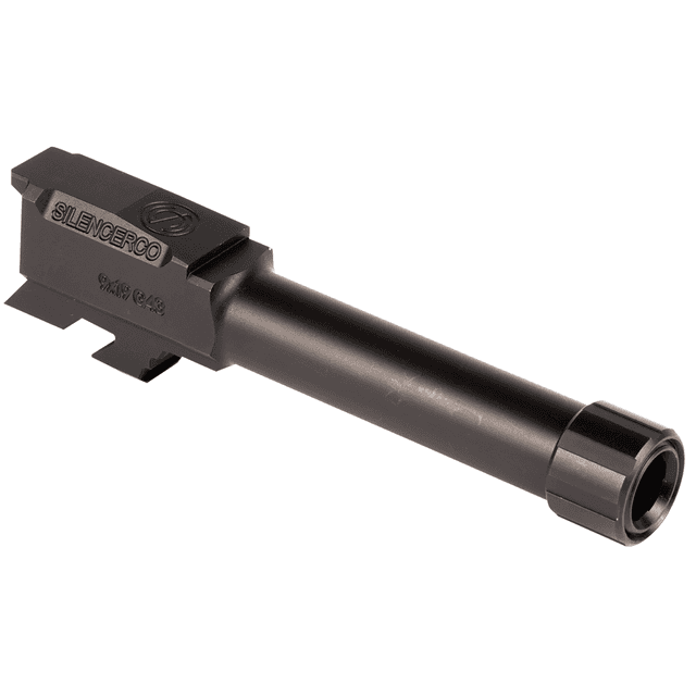 SilencerCo AC5049 Threaded Barrel 3.70" 9mm Luger, Black Nitride Stainless Steel, Fits Glock 43/43X SilencerCo AC5049 Threaded Barrel 3.70" 9mm Luger, Black Nitride Stainless Steel, Fits Glock 43/43X
