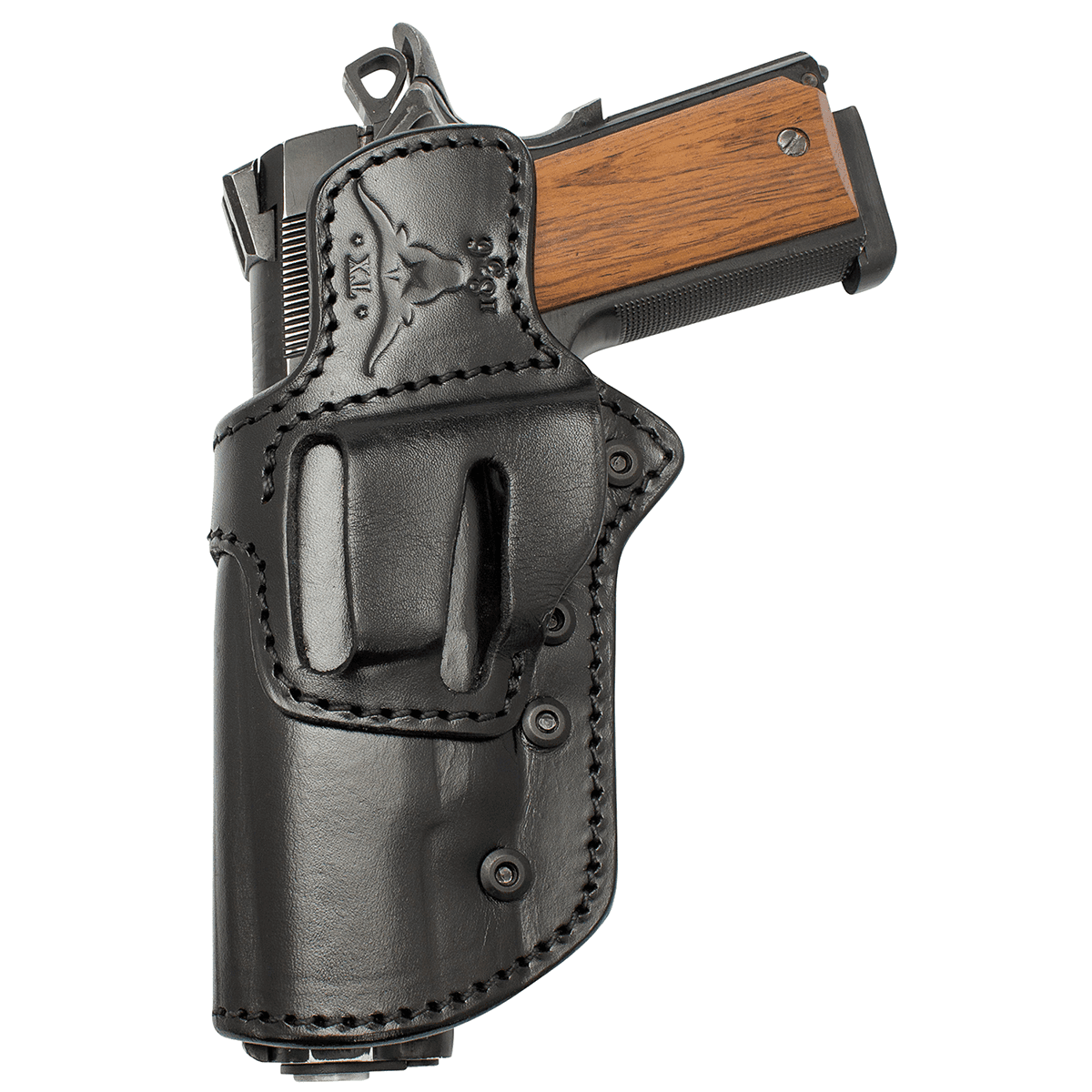 TX 1836 Kydex TXLOCKROWB300 TX Lock Retention System OWB, Black Leather, Compatible w/Glock 17/22, Belt Slide Mount, Ambidextrous TX 1836 Kydex TXLOCKROWB300 TX Lock Retention System OWB, Black Leather, Compatible w/Glock 17/22, Belt Slide Mount, Ambidextrous