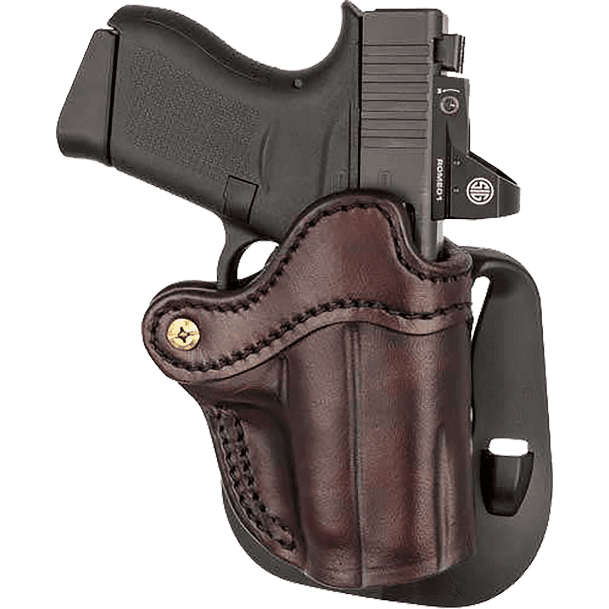 1791 Gunleather ORPDHCSBRR Optics Ready Paddle Holster C OWB Signature Brown Leather Fits 2.50-3" Barrel Right Hand 1791 Gunleather ORPDHCSBRR Optics Ready Paddle Holster C OWB Signature Brown Leather Fits 2.50-3" Barrel Right Hand