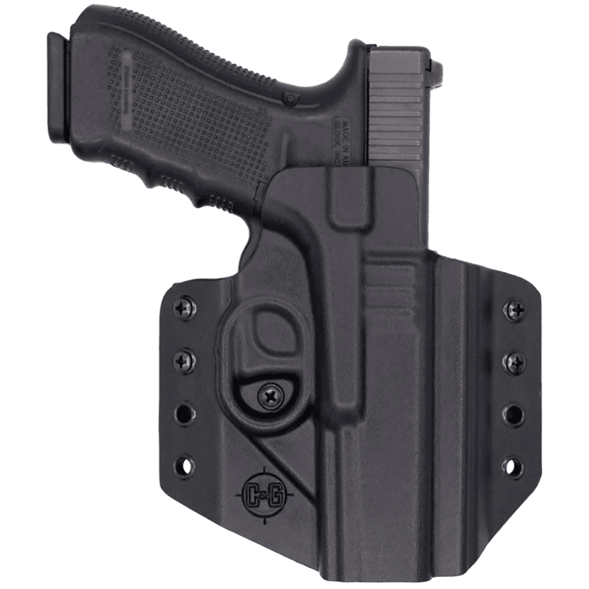 C&G Holsters 0000100 Covert OWB Black Kydex Belt Loop Glock 17/22/47 C&G Holsters 0000100 Covert OWB Black Kydex Belt Loop Glock 17/22/47