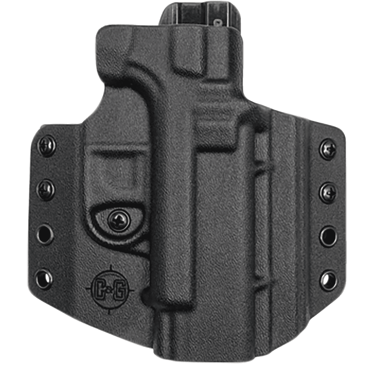 C&G Holsters 0006100 Covert OWB Black Kydex Belt Loop Fits Glock 19 Fits Glock 23 Fits Glock 45 C&G Holsters 0006100 Covert OWB Black Kydex Belt Loop Fits Glock 19 Fits Glock 23 Fits Glock 45