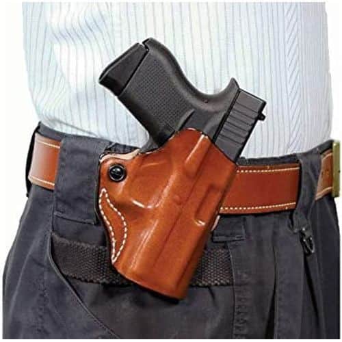 DeSantis Gunhide 019TAB6Z0 Mini Scabbard OWB Tan Leather Belt Slide Fits Glock 19/19X/19 G5/23/32/36 Right Hand DeSantis Gunhide 019TAB6Z0 Mini Scabbard OWB Tan Leather Belt Slide Fits Glock 19/19X/19 G5/23/32/36 Right Hand