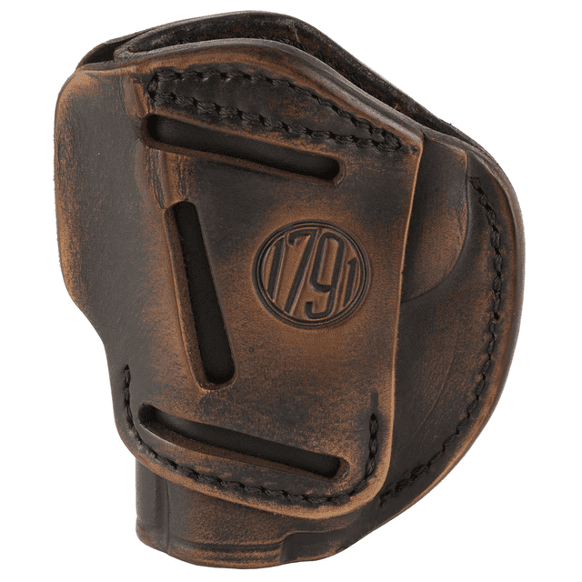1791 Gunleather 4WH2VTGR 4-Way IWB/OWB Size 02 Vintage Leather Belt Clip Fits S&W M&P Bodyguard Right Hand 1791 Gunleather 4WH2VTGR 4-Way IWB/OWB Size 02 Vintage Leather Belt Clip Fits S&W M&P Bodyguard Right Hand