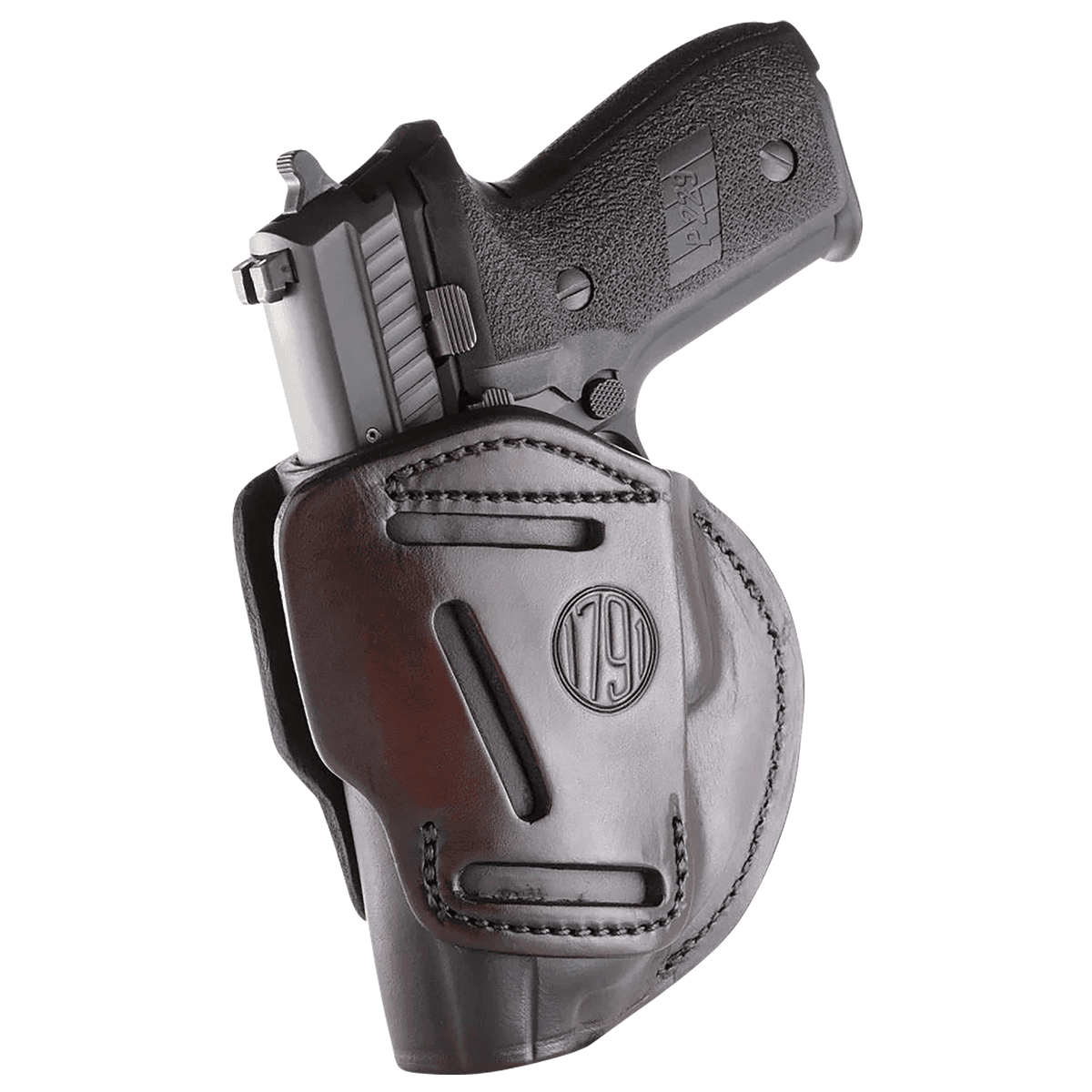 1791 Gunleather 4WH3SBRR 4-Way IWB/OWB Size 03 Signature Brown Leather Belt Clip Compatible w/Glock 26/Ruger LC9/S&W M&P Shield/2.0 9/40 Right Hand 1791 Gunleather 4WH3SBRR 4-Way IWB/OWB Size 03 Signature Brown Leather Belt Clip Compatible w/Glock 26/Ruger LC9/S&W M&P Shield/2.0 9/40 Right Hand