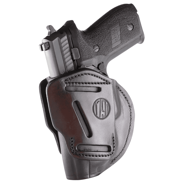 1791 Gunleather 4WH3SBRR 4-Way IWB/OWB Size 03 Signature Brown Leather Belt Clip Compatible w/Glock 26/Ruger LC9/S&W M&P Shield/2.0 9/40 Right Hand 1791 Gunleather 4WH3SBRR 4-Way IWB/OWB Size 03 Signature Brown Leather Belt Clip Compatible w/Glock 26/Ruger LC9/S&W M&P Shield/2.0 9/40 Right Hand