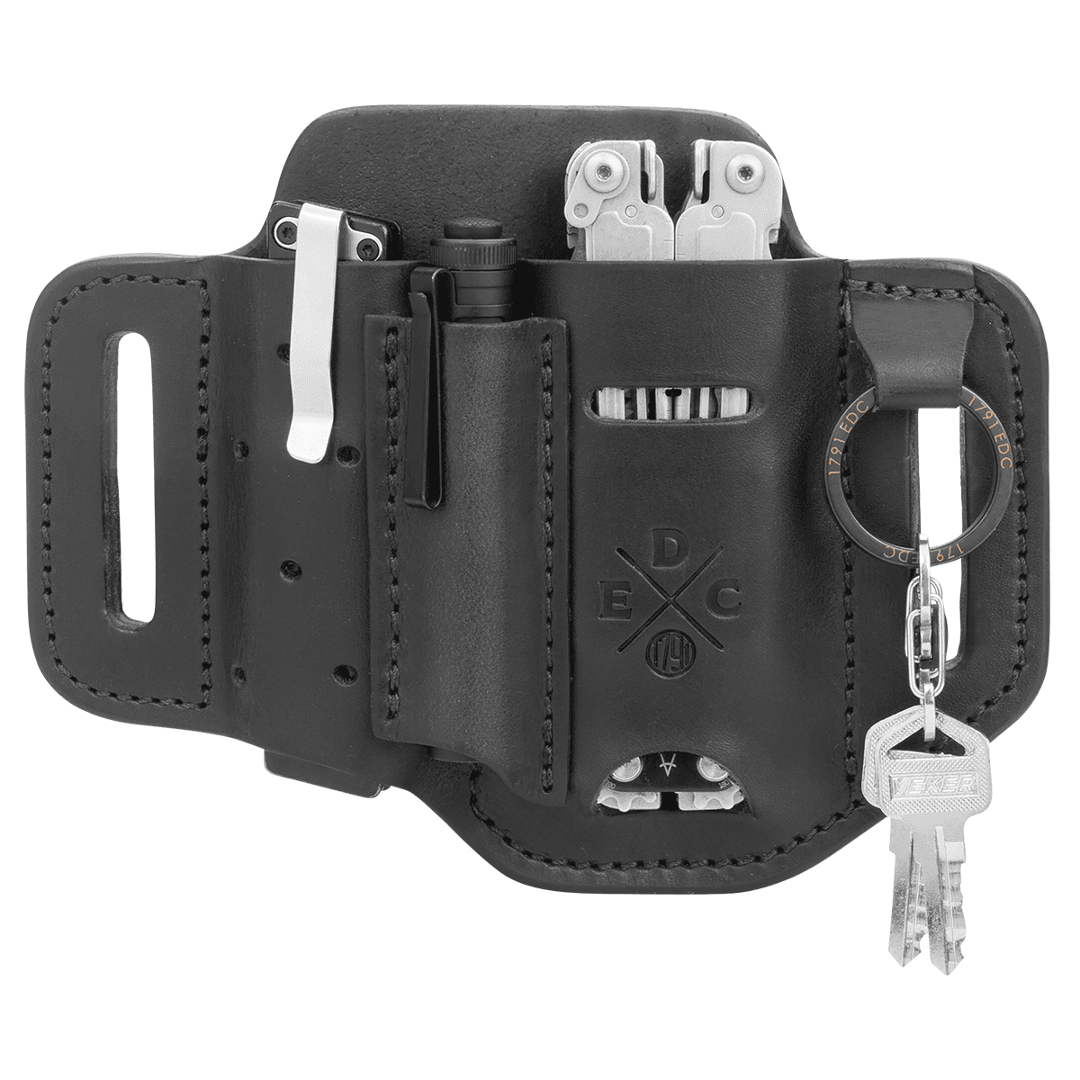 1791 Gunleather HDESSFBLKA EDC Heavy Duty Easy Slide OWB Black Leather Belt Slide Ambidextrous 1791 Gunleather HDESSFBLKA EDC Heavy Duty Easy Slide OWB Black Leather Belt Slide Ambidextrous