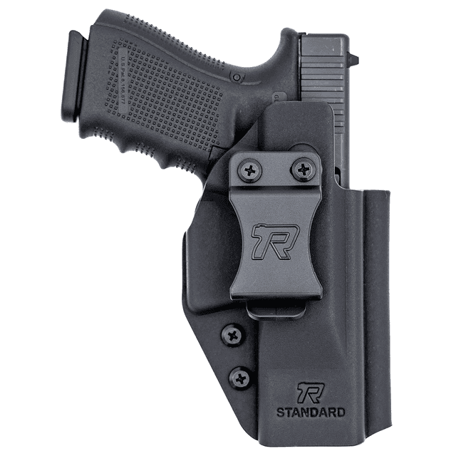 Rounded Gear RGUNVRSLSTNDRDBLK Universal Kydex IWB Black Kydex Belt Clip Fits Standard Sized Handguns Right Hand Rounded Gear RGUNVRSLSTNDRDBLK Universal Kydex IWB Black Kydex Belt Clip Fits Standard Sized Handguns Right Hand